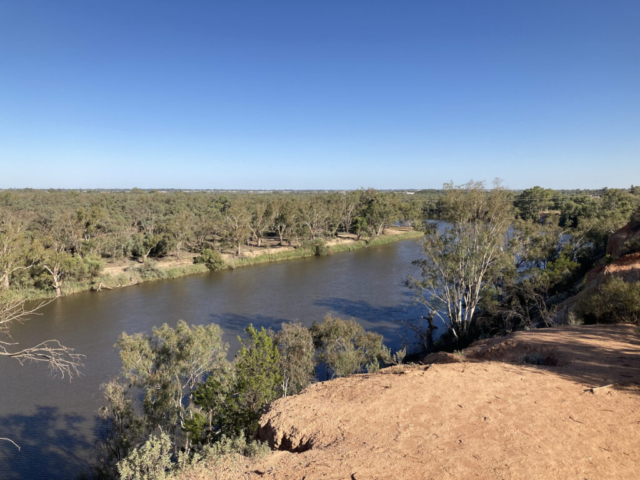 Looking over the Murray River