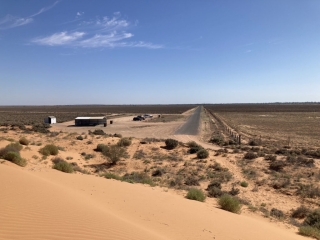 Looking down on the access road to Perry Sandhills