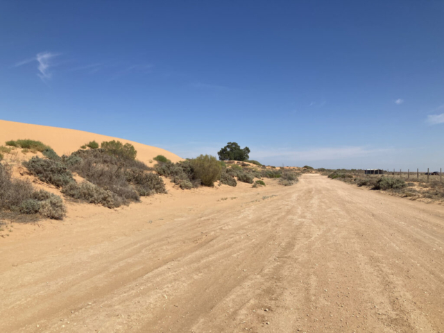 The road next to Perry Sandhills