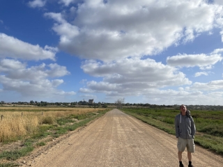 PB on a country road near Murray Bridge