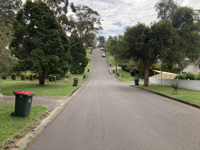 The hilly suburban streets of Thornleigh