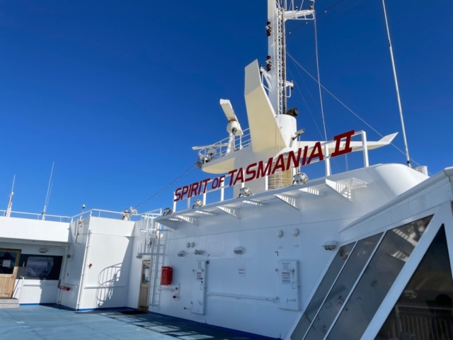 We left Geelong on the Spirit of Tasmania II