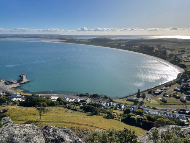 View from the Nut over Stanley Harbour