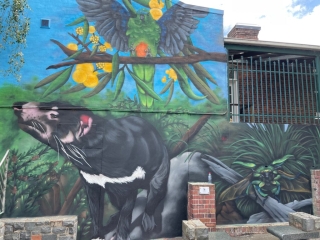 Tasmanian Devil mural in Launceston