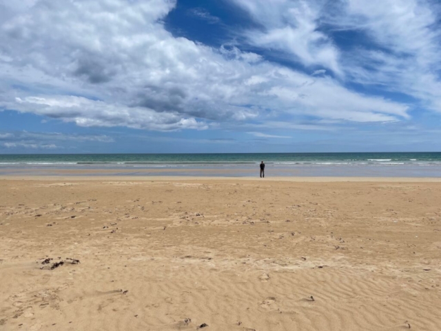 PB on the beach