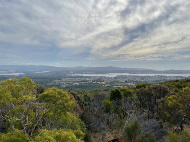 View over George Town from Mount George