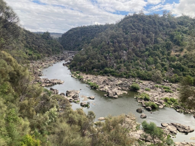 View down the gorge towards Duck Reach Power Station