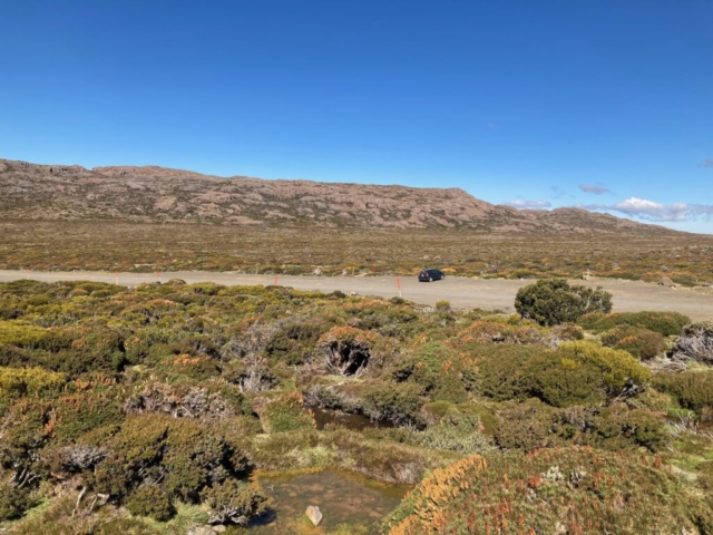 Looking back down to the car park - just us left...