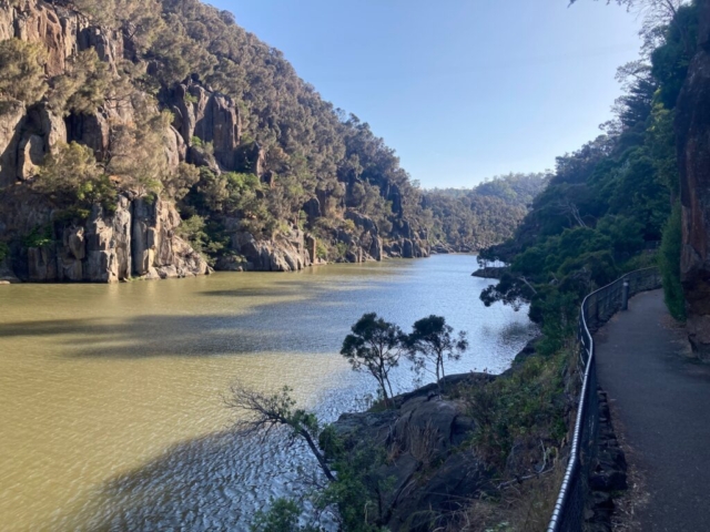 Cataract Walk trail into the gorge from Launceston