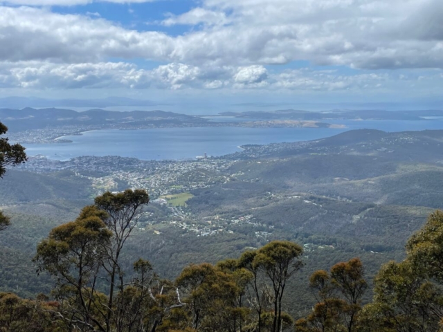 View over central Hobart