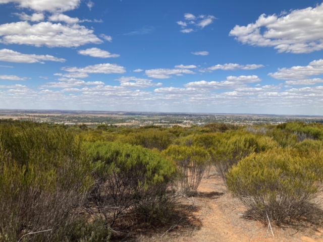 View from the top over the valley