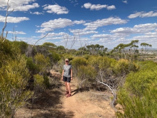 CC on the trail