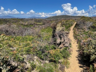 The trail behind the cliffs