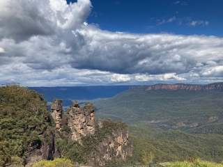 View of the Three Sisters rock formation