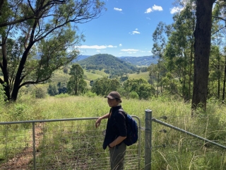 CC at the gate at the top of the hill