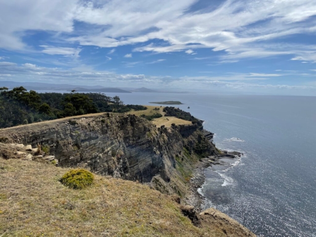 Looking down along the Fossil Cliffs