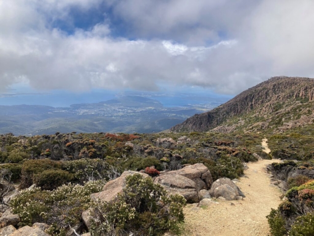 As we headed down the trail it got warmer and brighter