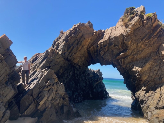 CC at the famous Bruny Arch