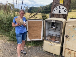 CC at the bread fridge