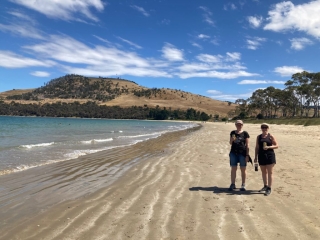 CC and LB on Seven Mile Beach