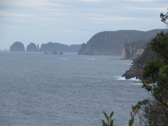 Rock formations in the distance