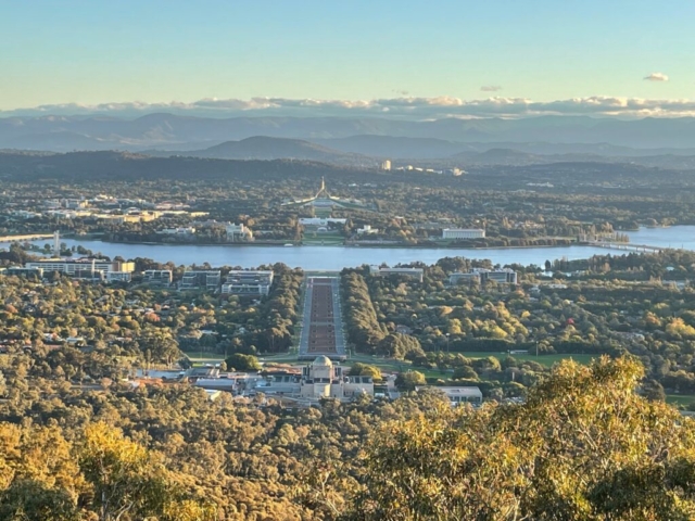 View from the top of Mount Ainslie