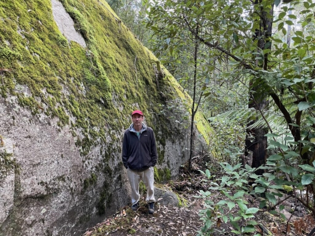 PB in the forest on the Cascades and Lyrebird loop walk