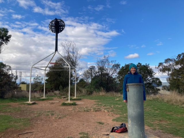 CC on the summit of Mount Majura