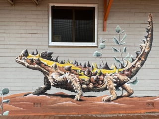 Thorny Devil mural in Norseman