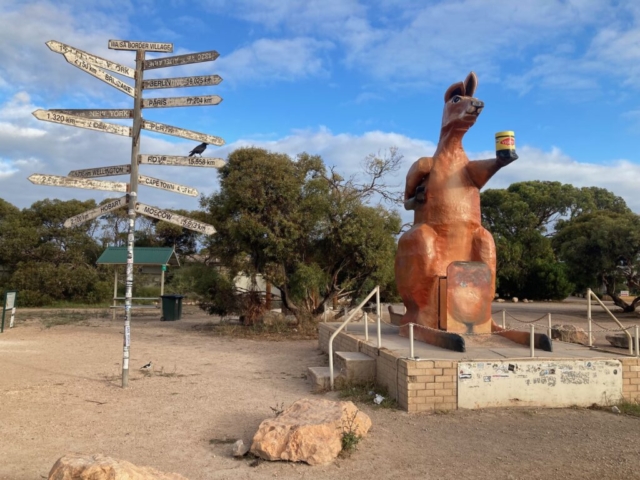 The Big Kangaroo with a jar of Vegemite at Border Village