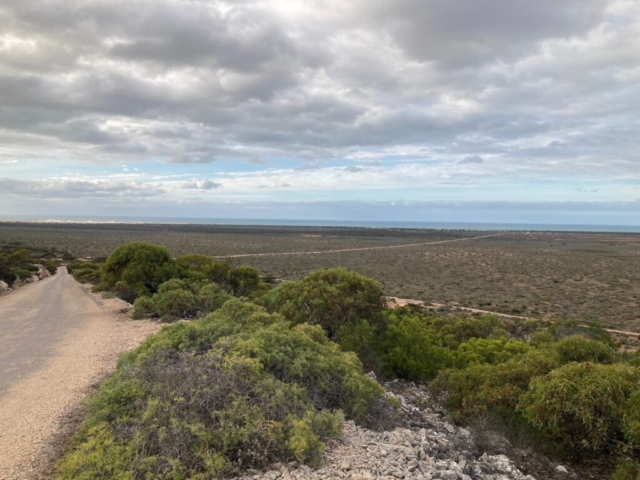 The view down to the ocean from Eucla