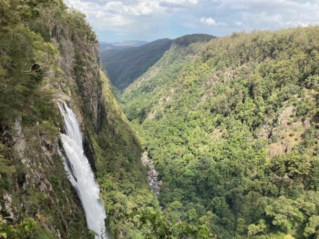 Looking out past Ellenborough Falls