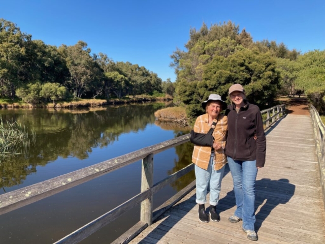 CC and her mum at Big Swamp Reserve