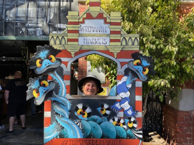 CC's mum at Fremantle Markets