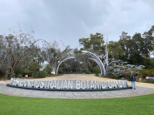 CC's mum at the Botanic Garden