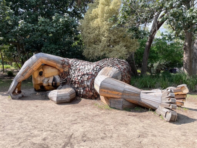 One of Thomas Dambo's giants in Subiaco