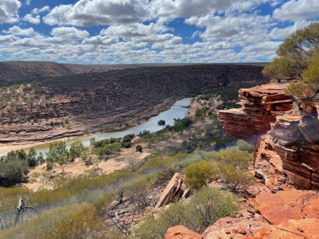 View over the gorge at the start of the walk