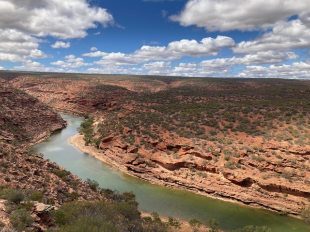 Looking down on the Murchison River