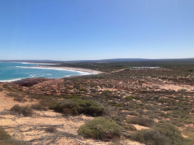 View towards Kalbarri from Red Bluff