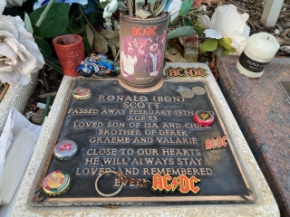 The grave of Bon Scott - former lead singer of AC / DC