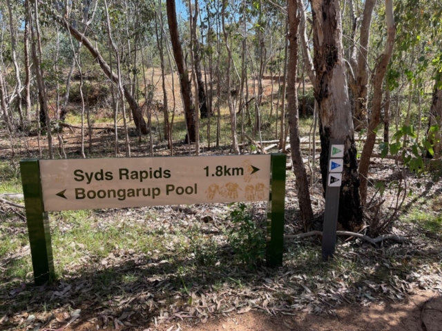 Sgnpost in Walyunga National Park