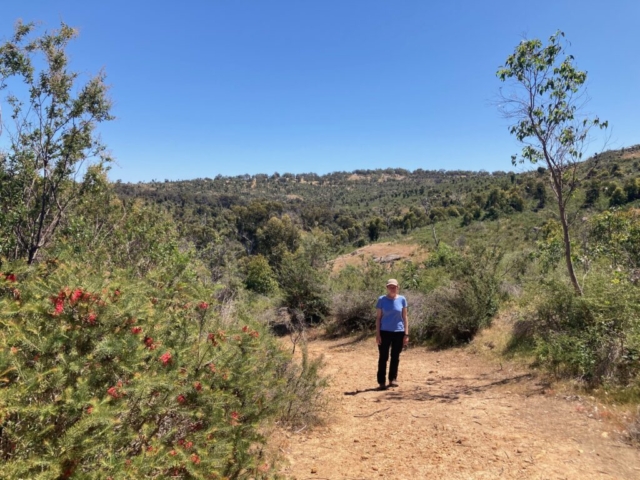 CC on the trail in Walyunga National Park