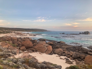 On the rocks near Redgate Beach