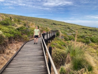 CC on the trail to Cape Naturaliste Lighthouse