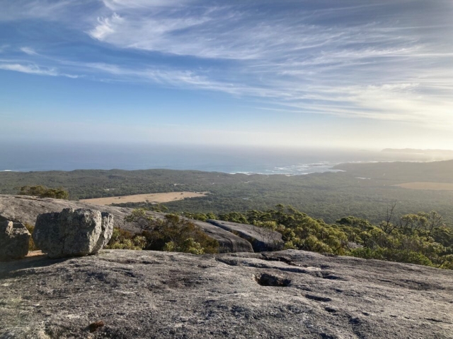 View from the top towards the coast