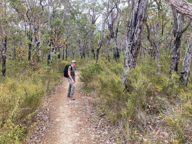 CC on the trail