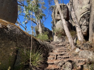 Steps on the Castle Rock trail Steps on the Castle Rock trail
