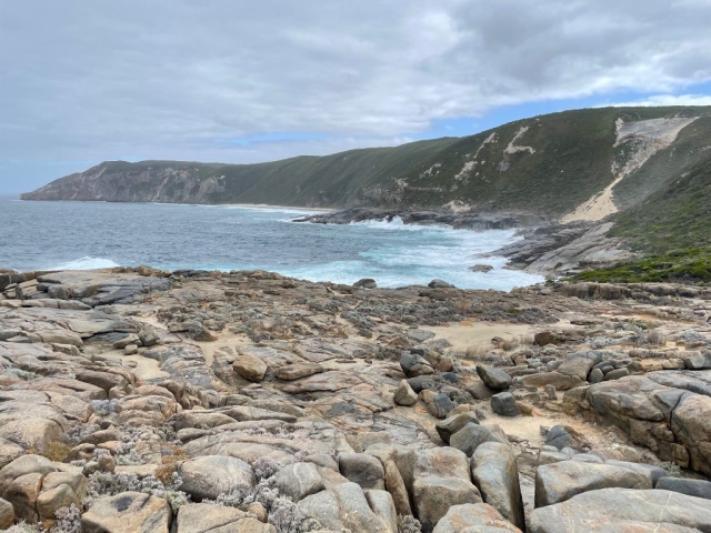 View along the coast from Natural Bridge