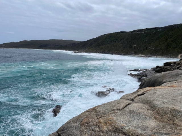 View along the coast from the Blowholes