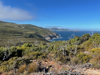 View down the coast from the Peak Head Trail